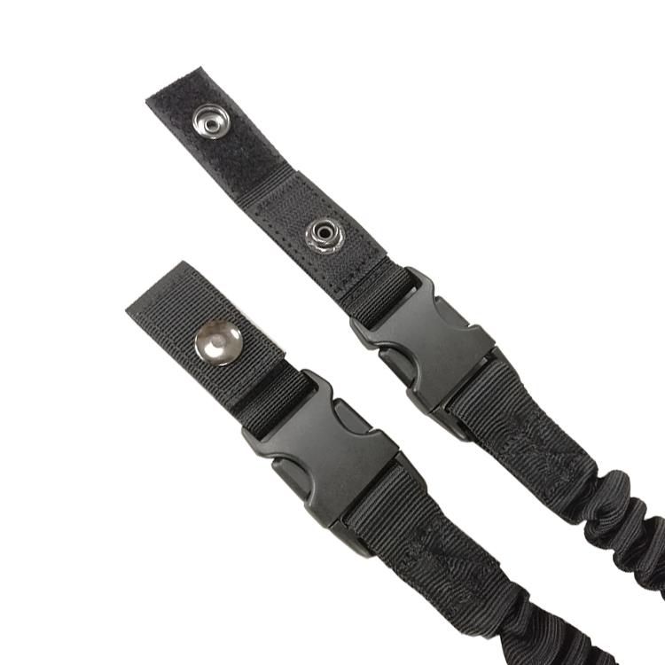 Elastic Tactical Sling with Lanyard Black