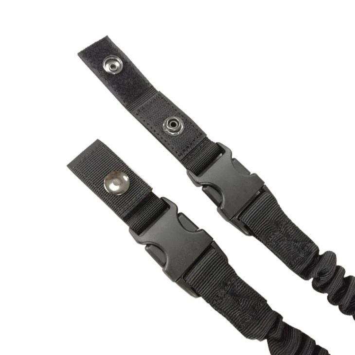 Survival Elastic Tactical Sling With Lanyard Black